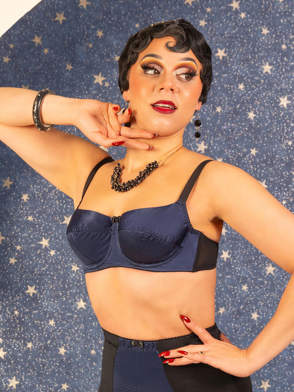 Norma 1950s Navy Bra - Image 4