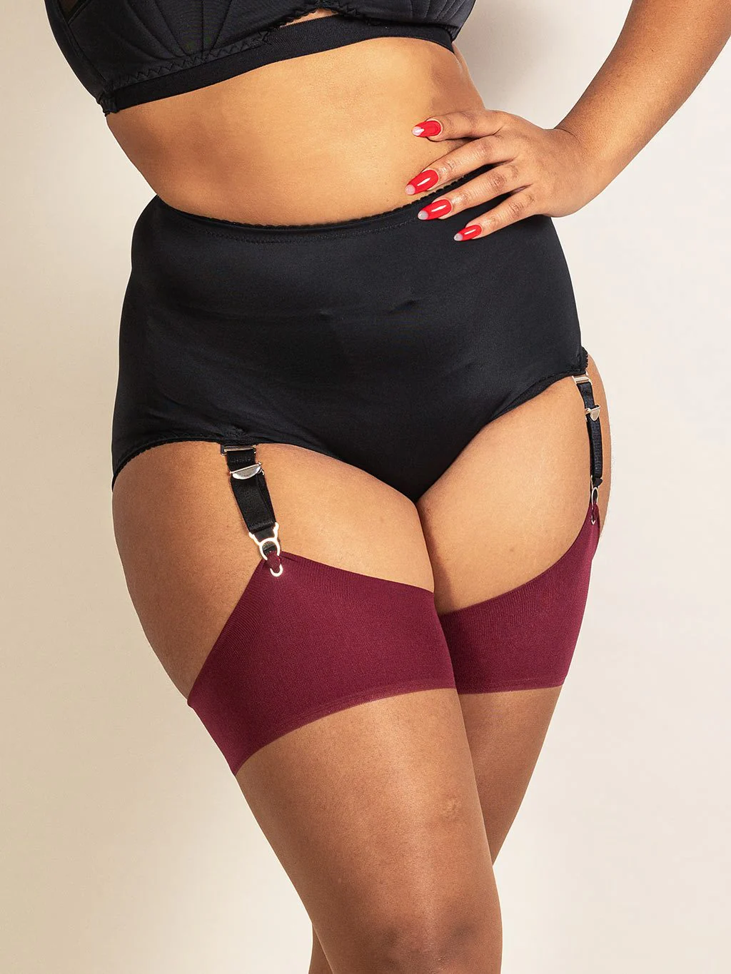Liz Black Suspender Knickers L2083 - Image 3