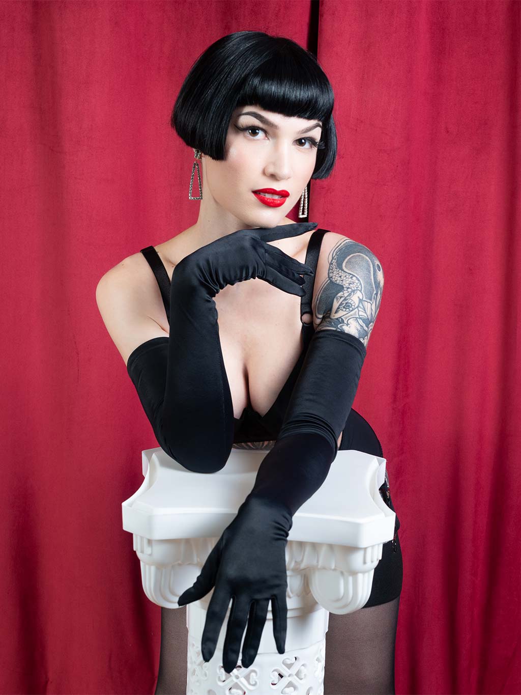 Long Black Gloves A2017 - Image 6