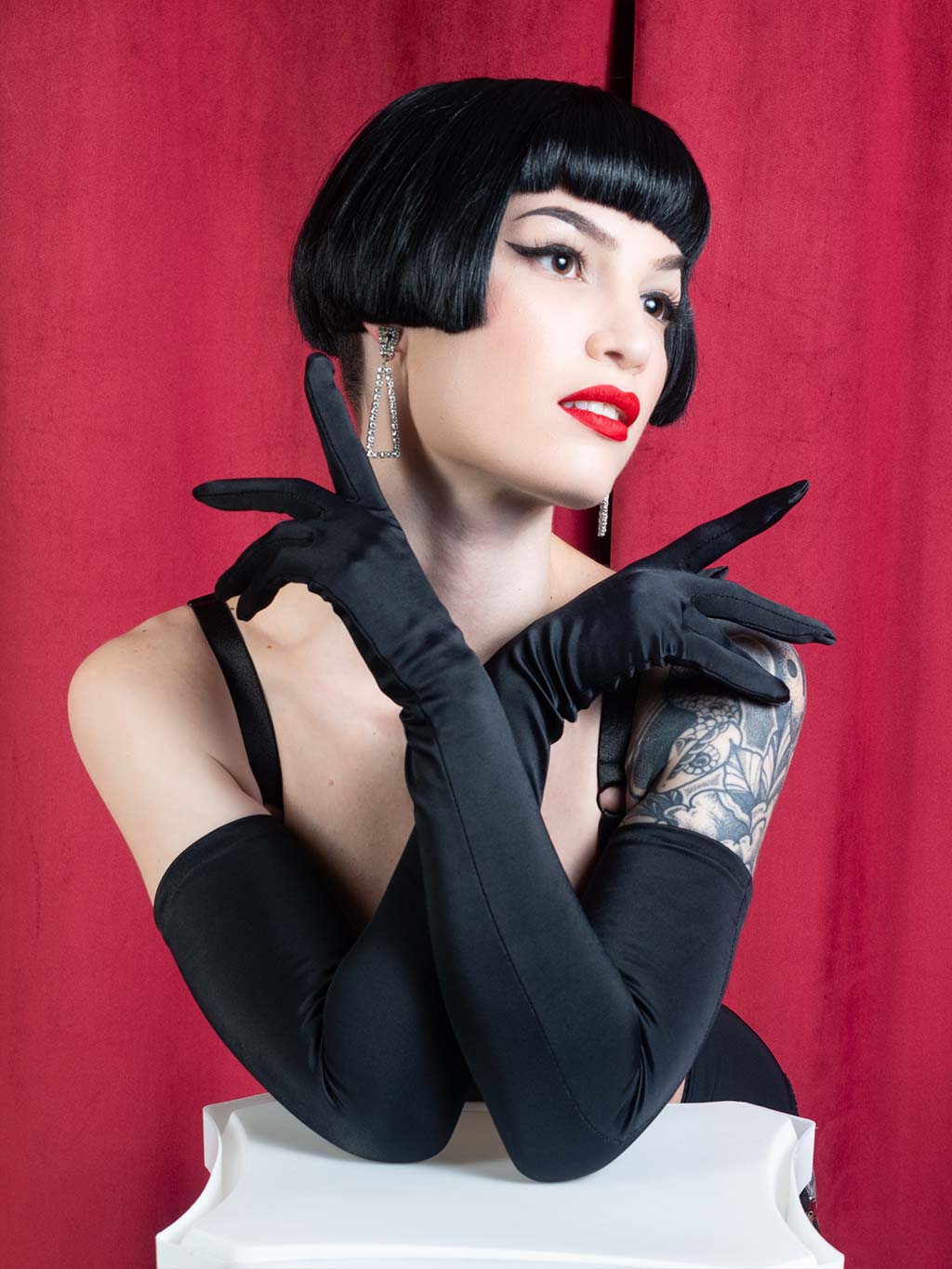 Long Black Gloves A2017 - Image 7