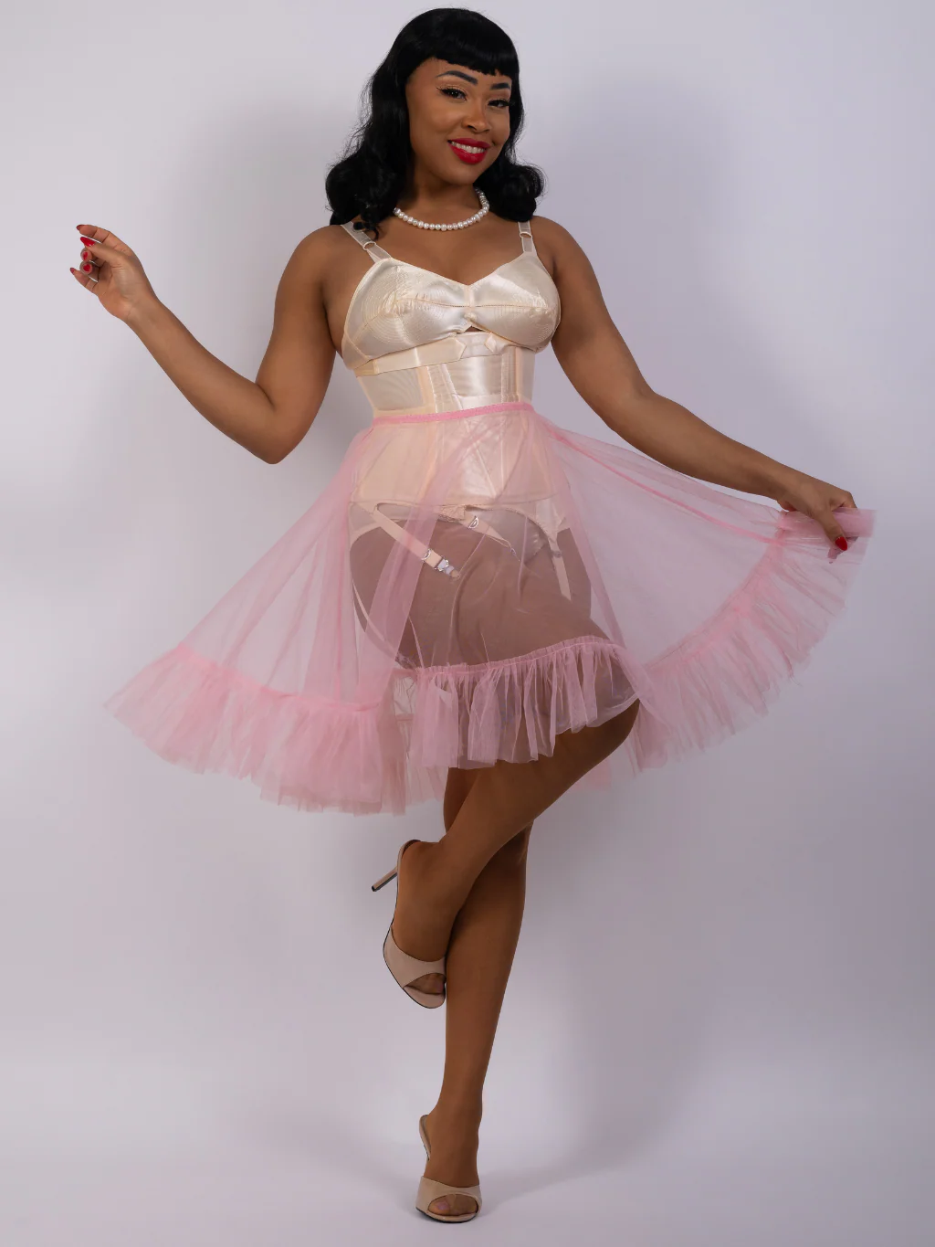 Pink Frilly Petticoat L8021P - Image 7