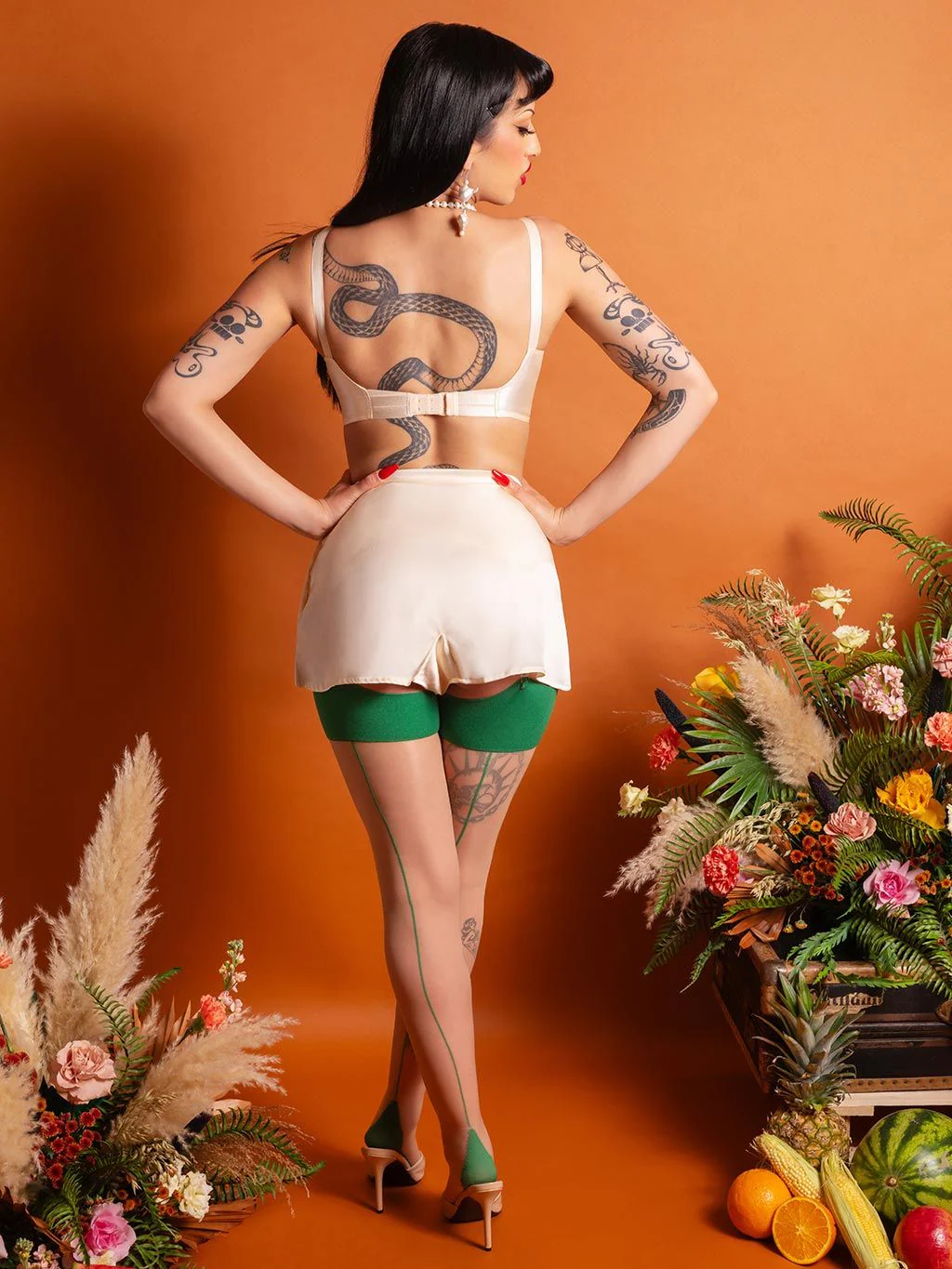 CC09 1940s Satin French Knickers L2019 - Image 3
