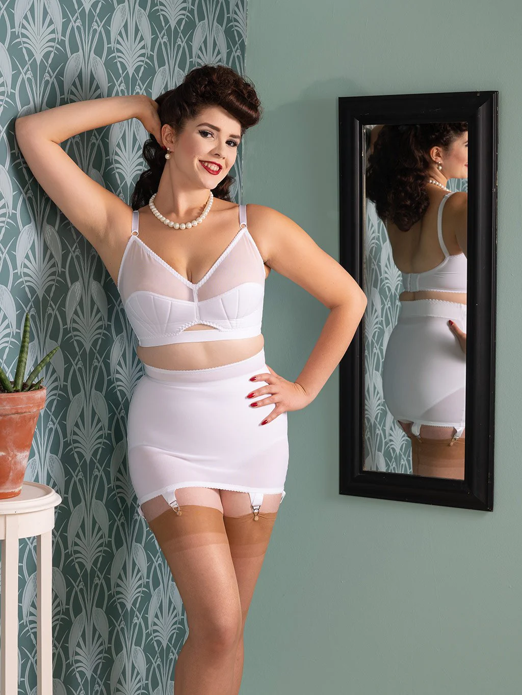 Trixie White Firm Control Girdle - Image 6
